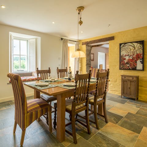 Serve up hearty homemade meals at the dining area – roast dinner anyone?