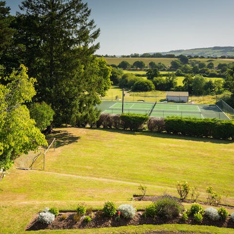 Play croquet in the garden and tennis at nearby courts.