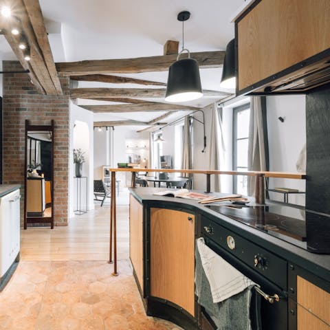 Cook some Parisian cuisine in the modern kitchen
