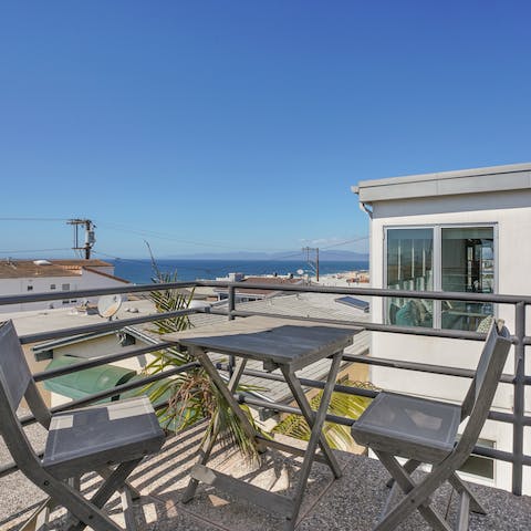 Feel the cool ocean air from the balcony