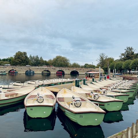 Enjoy a boat trip along the River Avon, located nearby