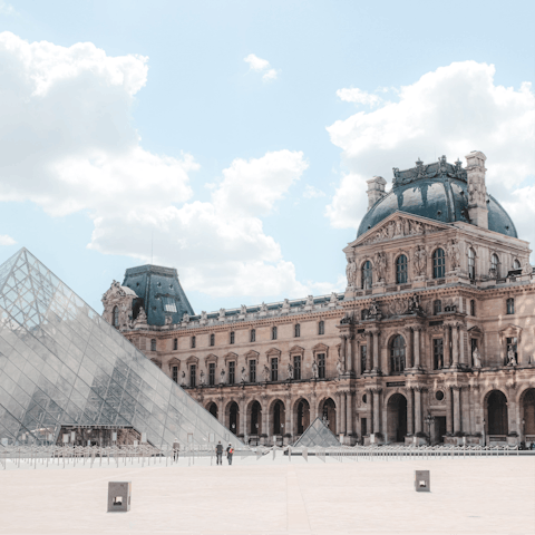 Start your sightseeing at the nearby Louvre