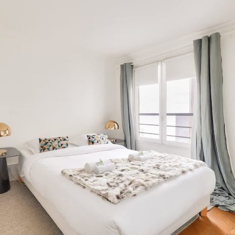 Bank a good night's sleep in the peaceful bedroom