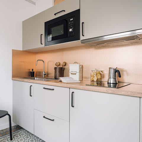 Begin your day with freshly brewed coffee and croissants