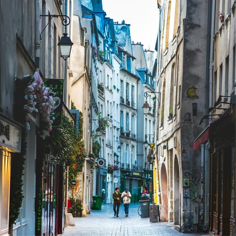 Explore Le Marais – the Centre Pompidou is just steps away
