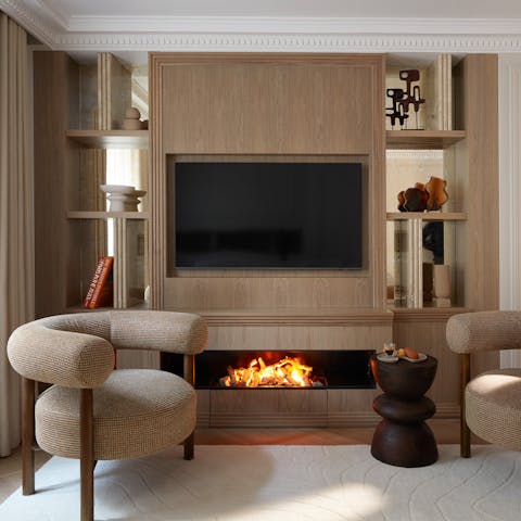 Snuggle up in front of the fire after a long day of sightseeing