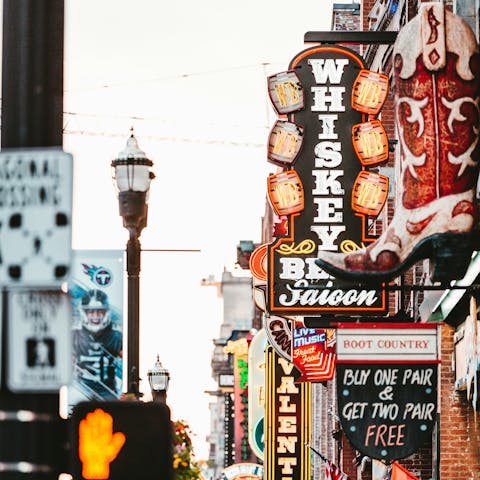Embrace the buzz of central Nashville from Broadway