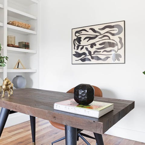 Find a quiet moment to catch up on work in the home office