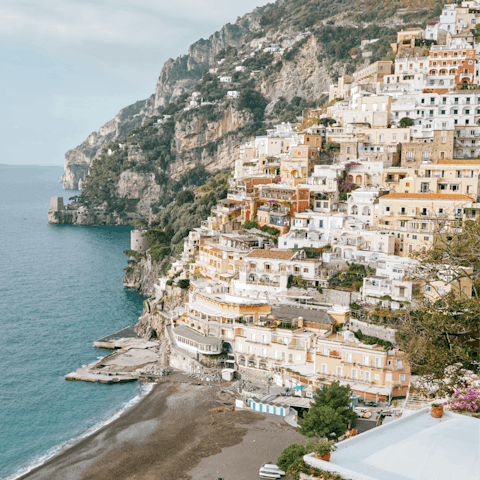 Spend a day on the sandy shores of Positano