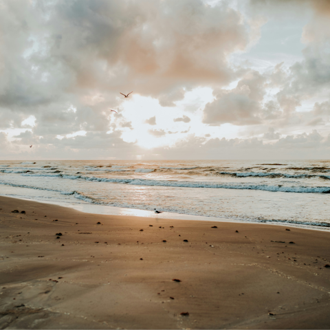 Sink your toes into the sands of Seagrove Beach, just footsteps away