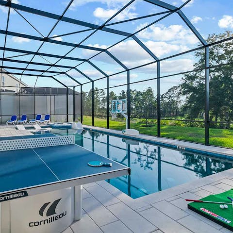 Embrace family fun and leisurely swims in the private pool
