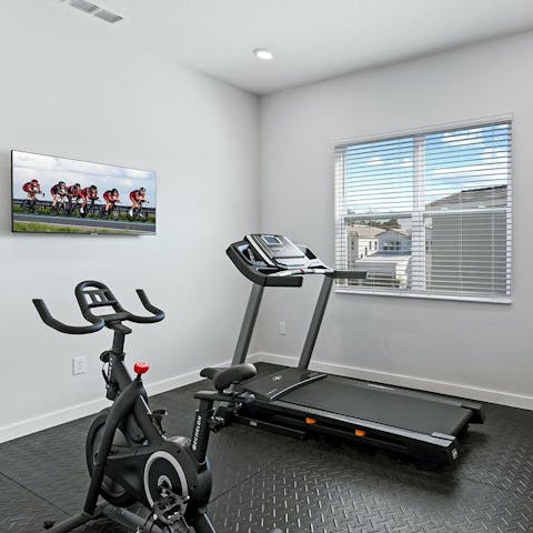 Energise your stay with a refreshing workout in the home gym