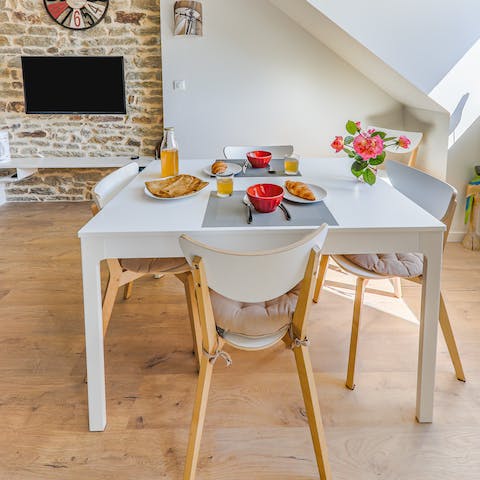 Serve up some fresh local fare at the dining area