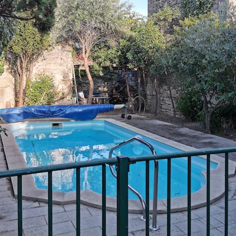 Go for a swim in the private pool