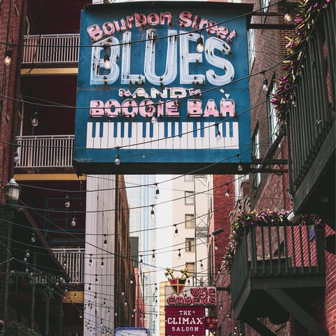 Listen to some live Jazz on the famous Bourbon Street, a five-minute stroll from your apartment
