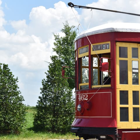 Catch the streetcar from the Canal + Baronne stop, a two-minute walk away, and ride around the city