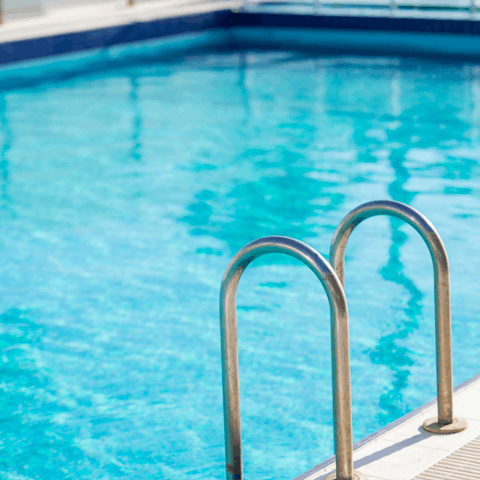 Head down to the communal swimming pool for a morning float