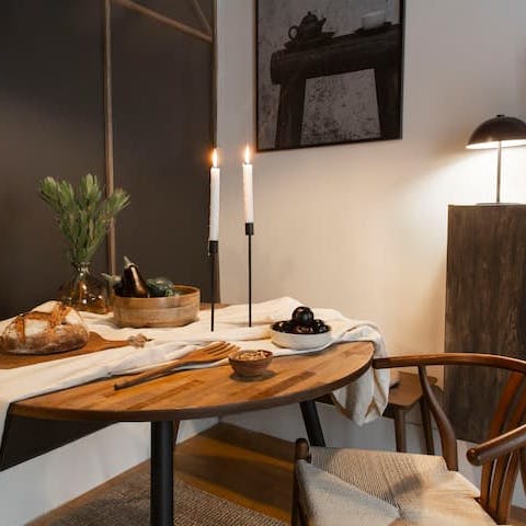 Begin the day with a café au lait and French pastry around the table