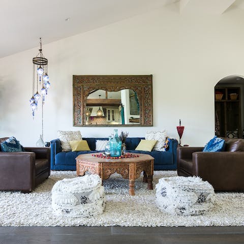 Find a relaxing reading spot in the living room