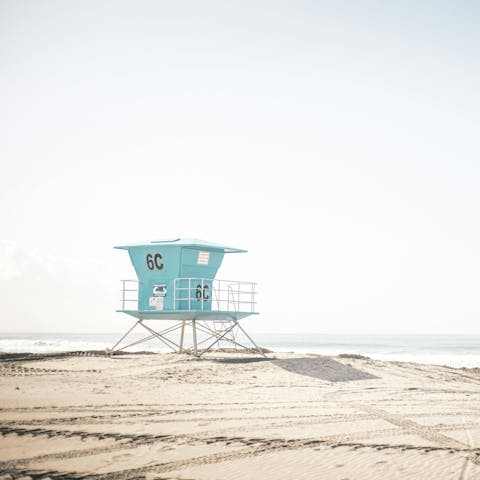 Explore Coronado Island's beaches, a fifteen-minute drive away