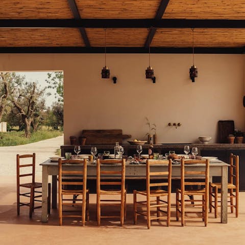 Savour alfresco dining in the shaded veranda