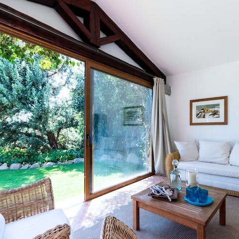 Unwind in this private lounge off one of the bedrooms, ideal for early risers