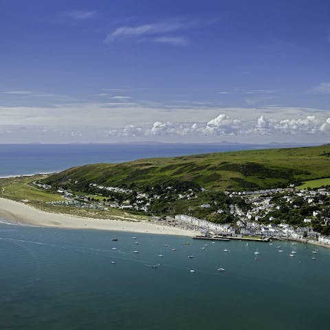 Pack up your bucket and spades for a day at the beach, Aberdyfi and Borth are just a forty-minute drive away