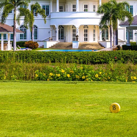 Hit the links at the Palm Hills Golf Club