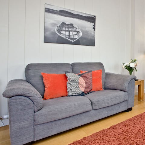 Get comfortable on the squishy sofas and enjoy a family movie night