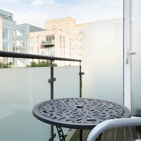Take your afternoon tea out on the balcony