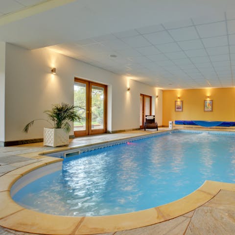 Take a dip in the heated pool