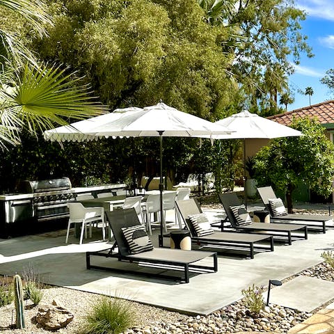 Cook up a barbecue before taking a nap in the sun