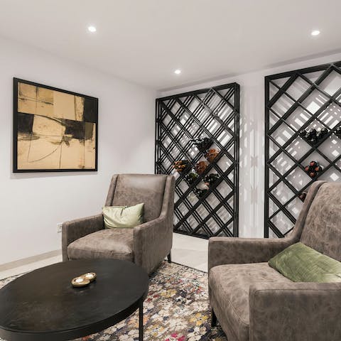 Select a wine and embark on a tasting in the wine cellar