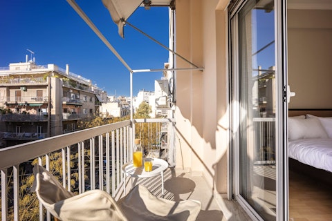 Step out onto the balcony and start the day in the sunshine
