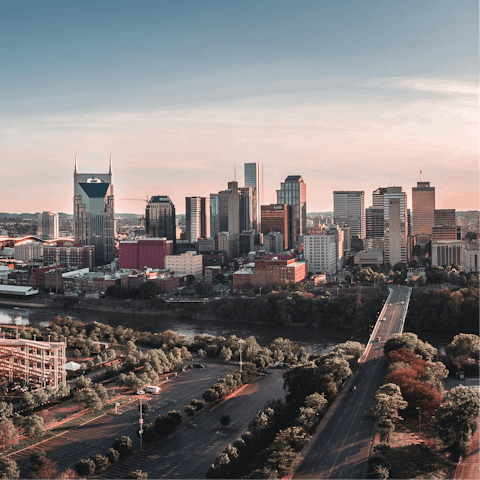 Explore downtown Nashville, just a short drive away