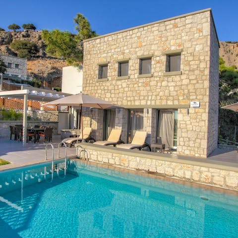 Swim some lengths in the dreamy private pool