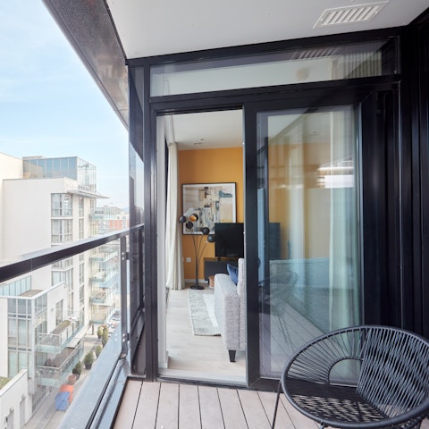 Enjoy an Irish whiskey on your private balcony