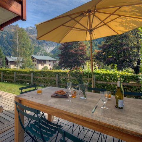 Sip a glass of Chablis outside on the patio and breathe in the fresh air