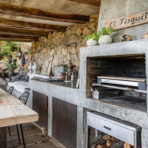Cook outdoors in the traditional style