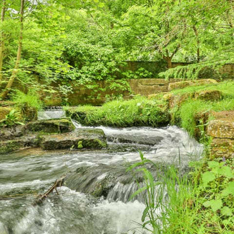 Go for a relaxing stroll around the communal riverside grounds