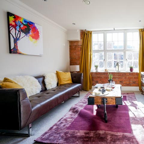 Lounge in the natural light-filled living area