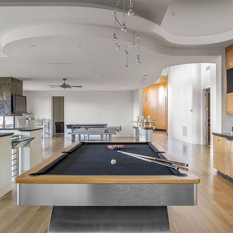 Hang out with friends in the games room