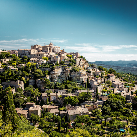 Explore Provence's hilltop villages – Gordes is about a ten-minute drive