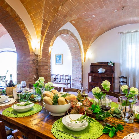 Fit as many friends as you are able around the table