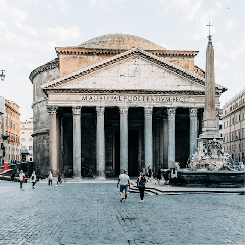 Visit the iconic Pantheon – it’s within walking distance