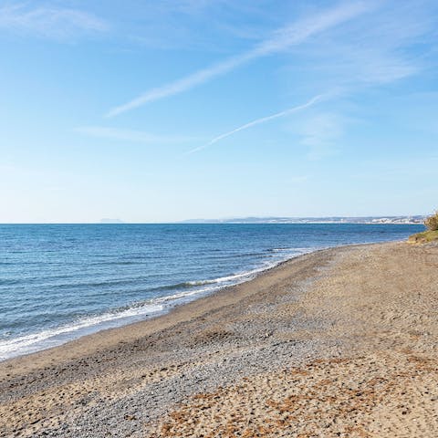 Wander the 8km of unspoilt coastline on your doorstep