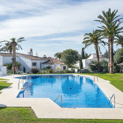 If salt water isn't your thing, swim lengths in the shared swimming pool