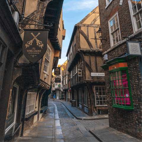 Explore the historic Shambles, three minutes away on foot