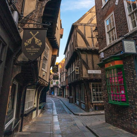 Explore the historic Shambles, three minutes away on foot