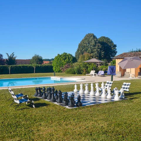 Challenge someone to a game of giant chess
